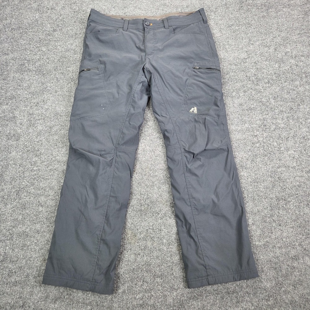 Eddie Bauer First Ascent Pants Mens 38x32 Gray Fleece Lined Softshell Outdoors‎